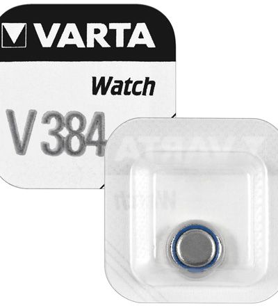 Silver oxide button battery V384/SR41 AG3 1.55V 40mAh Varta
- dimensions: 7.9 x 3.6mm
Packaging: blister 1 pc.