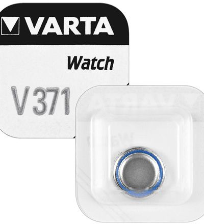 Silver oxide button battery V371/SR69 AG6 1.55V 30mAh Varta
- dimensions: 9.5 x 2.1mm
Packaging: blister 1 pc.
