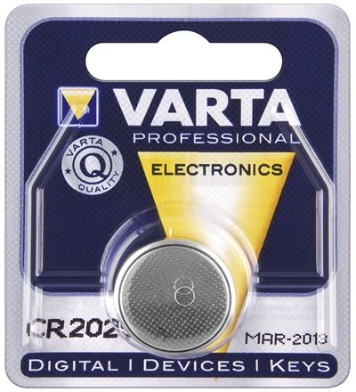 Lithium button battery 6025 CR2025 3V 170mAh Varta
Packaging: blister 1 pc.