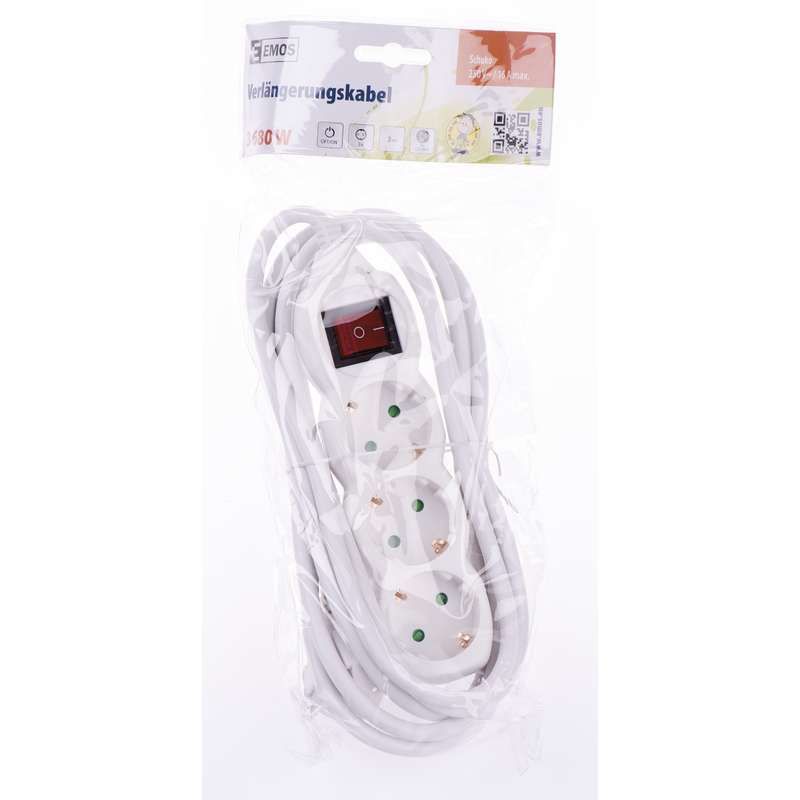 Extension 1.5m 3xCEE 7/7, white, switch
- protection for children
- max power: 2300W
- conductor: copper 1.0mm²
- approval: EC
Packaging: bulk 1 pc.