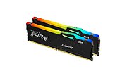 Memorie Kingston FURY Beast 64 GB DDR5 6000 MHz CL36, kit 2 x 32 GB, XMP 3.0, EXPO, Negru, RGB