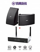 Pachet sonorizare stereo multiroom prin streaming cu Arylic A30+ si 2 boxe de perete YAMAHA AW592