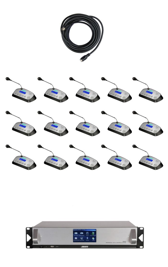 Sistem Audioconferinta DSPPA cu 15 microfoane cu functie de vot