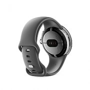 Google Pixel Watch polished silver stainless steel 41mm charcoal active band