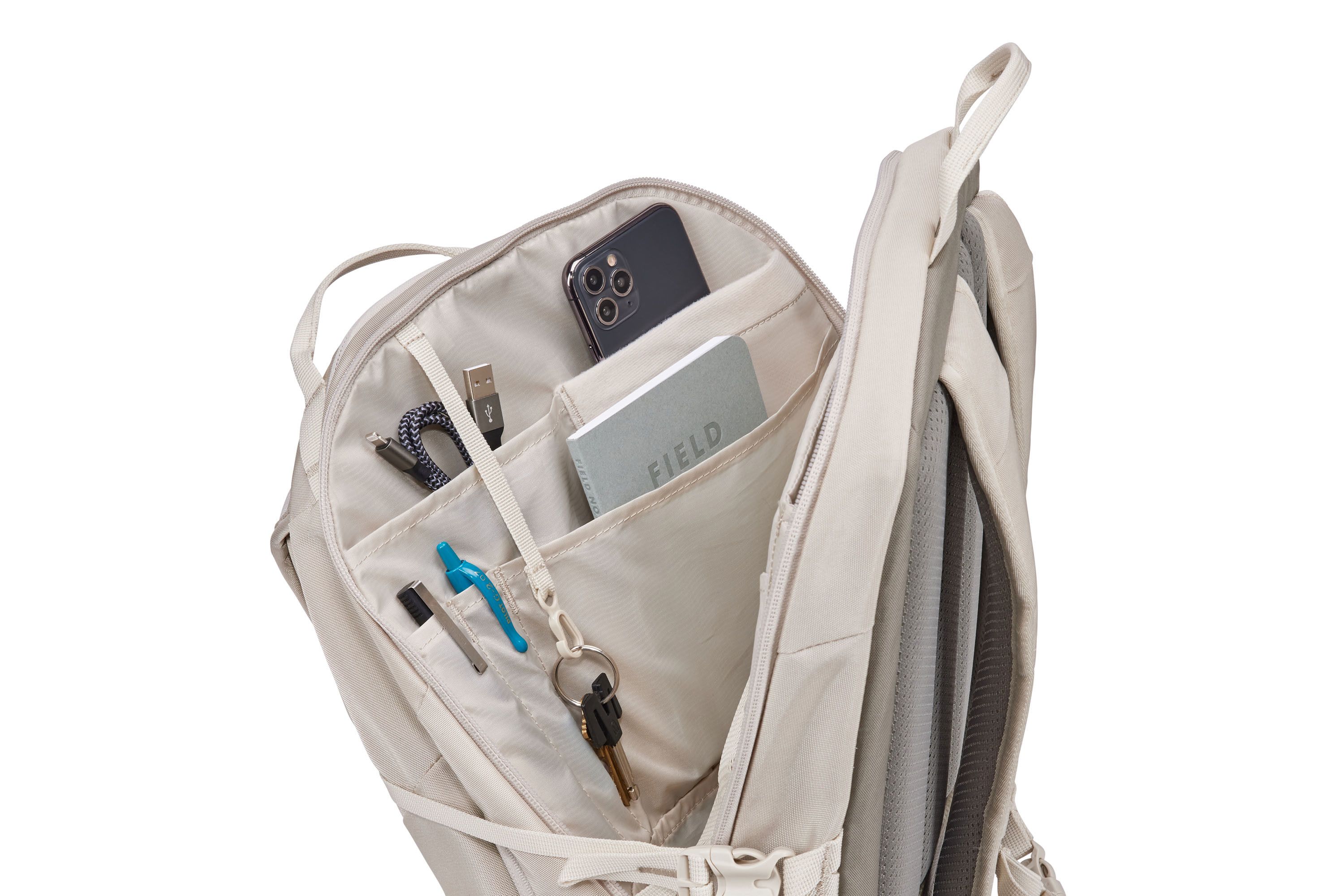 RUCSAC THULE Enroute, 26 l, pt. notebook de max. 15.6 inch, 2 compartimente, buzunar lateral x 2, waterproof, nylon, gri,  TEBP4316 PELICAN/VETIVER   / 3204848