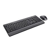 Trust Trezo Kit Tastatura + Mouse Wireless   Sustainability Plastic material ABS Sustainability method PCR Recycled content % 85 %   Compatibility Compatible Device Types pc, laptop Compatible Consoles no Compatible Software Platforms Windows, MacOS, Chrome OS