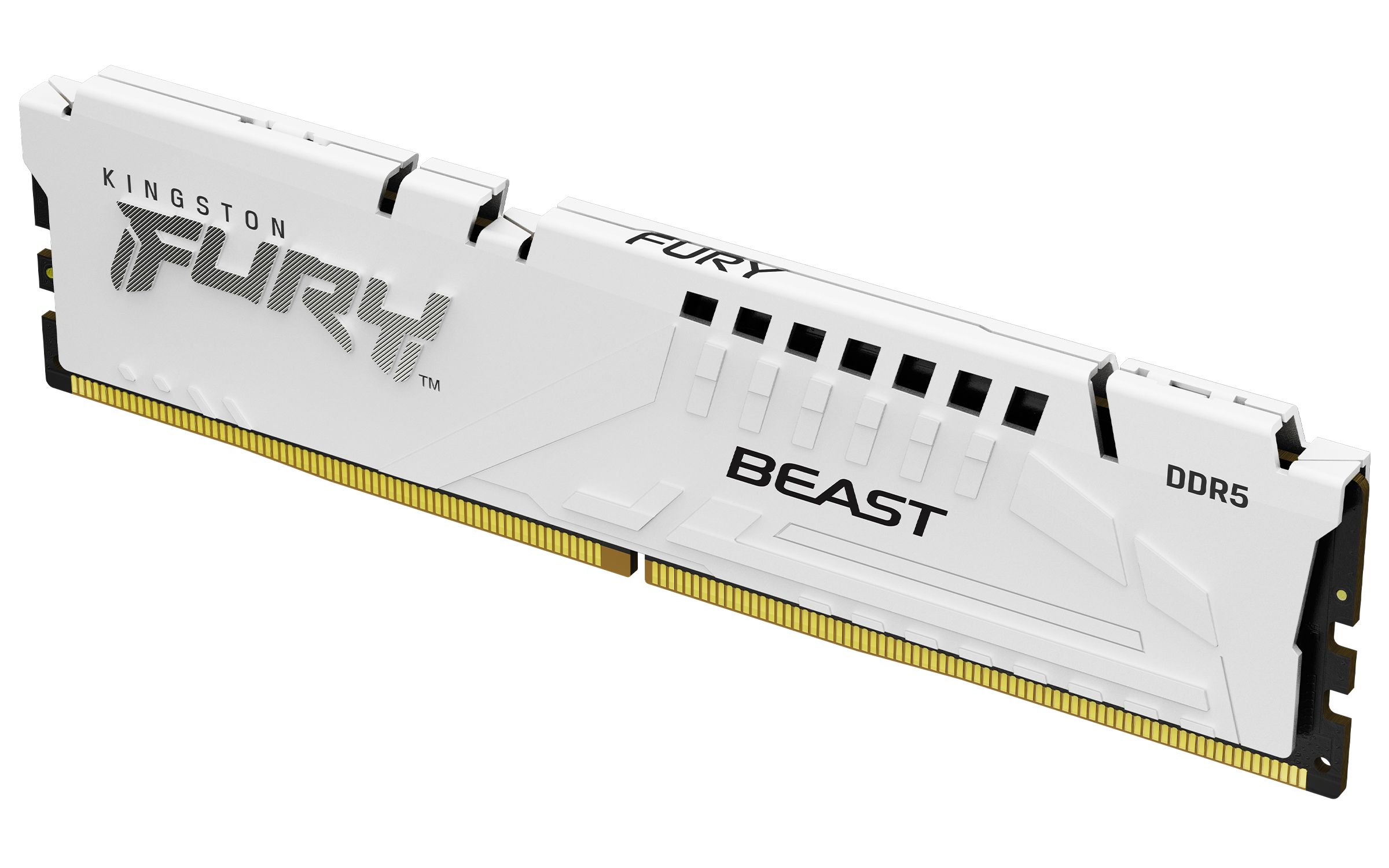 Memorie RAM Kingston, DIMM, DDR5, 16GB, 5200MHz, CL40, 1.35V, FURY Beast White