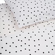  King Size Bed Set
100% cotton, density 144 TC
Set containes 2 pillow cases 50x70 cm , one flat sheet 220x240 cm and one duvet cover  200x220 cm 
Closing system : envelop for pillow and buttons for duvet cover  