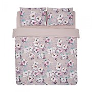  King Size Bed Set
100% cotton, density 132 TC
Set containes 2 pillow cases 50x70 cm , one flat sheet 220x240 cm and one duvet cover  200x220 cm 
Closing system : envelop for pillow and buttons for duvet cover  