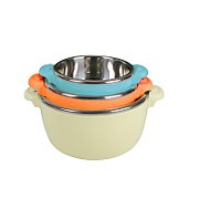  BELLY BEIGE, FOOD WARMER 3 PCS SET: 2+4+6L
FOLDABLE LOCK DESIGN
Keeps food hot/cold for 3-4 hours
Inside: stainless steel 201
Outside:
polypropylene
between the walls: expanded polystyrene 
