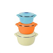  BELLY BEIGE, FOOD WARMER 3 PCS SET: 2+4+6L
FOLDABLE LOCK DESIGN
Keeps food hot/cold for 3-4 hours
Inside: stainless steel 201
Outside:
polypropylene
between the walls: expanded polystyrene 