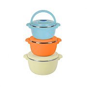  BELLY BEIGE, FOOD WARMER 3 PCS SET: 2+4+6L
FOLDABLE LOCK DESIGN
Keeps food hot/cold for 3-4 hours
Inside: stainless steel 201
Outside:
polypropylene
between the walls: expanded polystyrene 