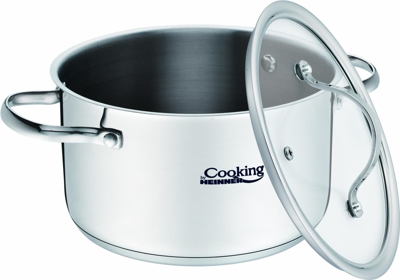  6 PIECE STAINLESS STEEL COOKING SET, ANNA
16x9.5 cm casserole+lid, 1.8L
20x11.5 cm pot+lid, 3.5L
24x13.5 cm pot+lid, 6L
Material: stainless steel + heat-resistant glass lid
5-layer encapsulated base with Induction 