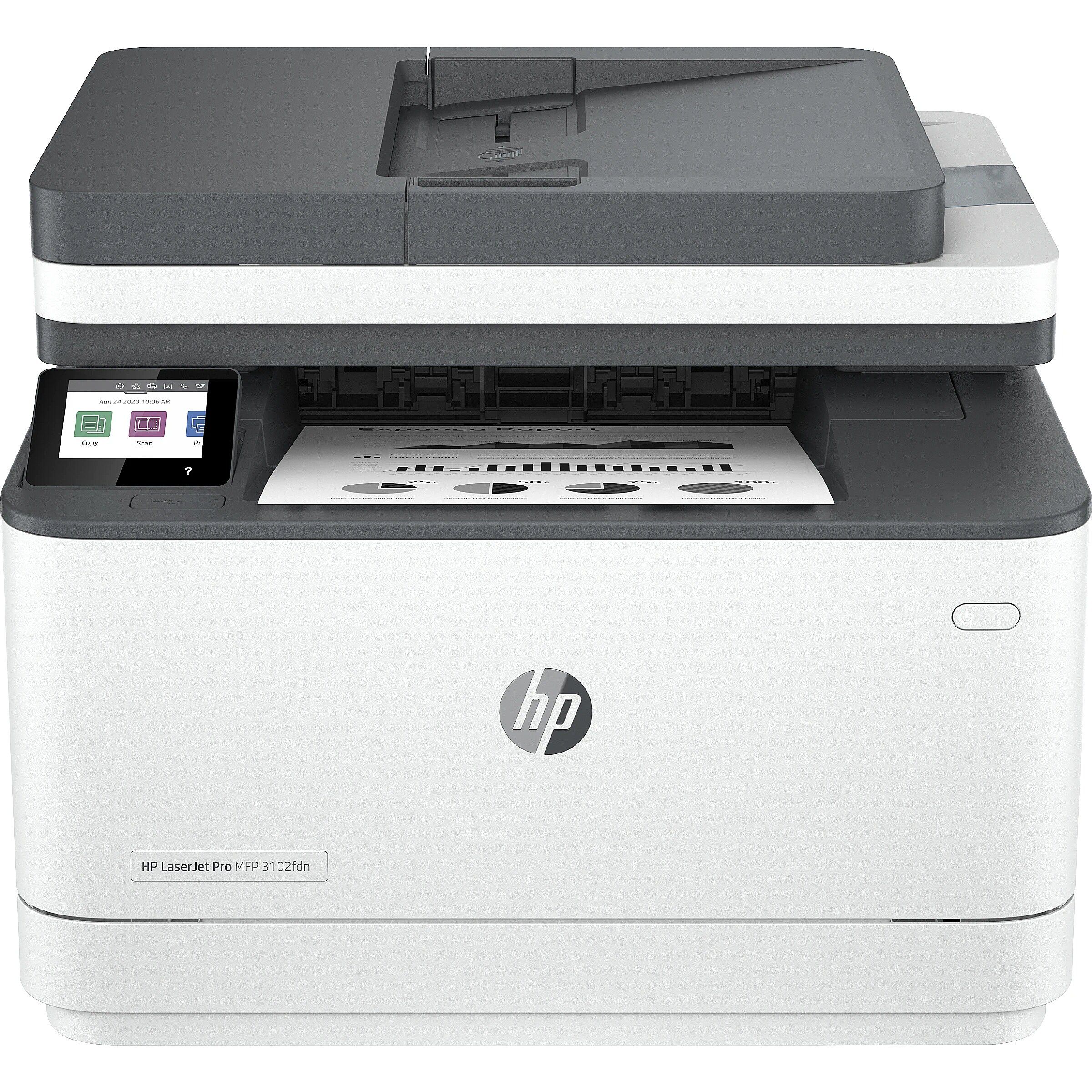 Imprimanta multifunctionala laser monocrom HP 3102fdn, A4, duplex, ADF, USB 2.0, 33 ppm