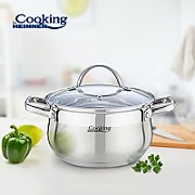  STAINLESS STEEL POT+LID 22 X 12.5 CM, 4.7 L, AMIRA
Material: stainless steel + heat-resistant lid
Capsulaed base in 5 layers
Induction base 