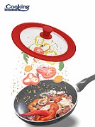 GLASS LID WITH ADJUSTABLE SILICONE EDGE ON 3 SIZES, 28/30/32 CM, Material: heat-resistant glass +  sicone for rim  and  handle Sizes: 28/30/32 cmWeight: 808 gr.The lid can be used in the oven up to 240°C and in the freezer up to -40°C .This lid is adaptable for the sizes : 28, 30 and 32 cm and can