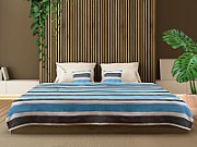   King Size Bedspread 200x220 with 2 pillow covers 45x45 cm 
Material : 75% Cotton and  25% Polyester
  