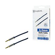 Logilink CABLU audio LOGILINK stereo (3.5 mm jack T/T),  0.3m, conectori auriti, albastru  CA10030  (include TV 0.18lei)