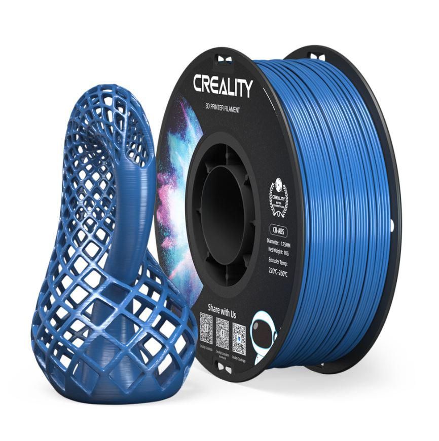 CREALITY CR-ABS 3D Printer Filament, BLUE ,temperatura printare: 220-260, Diametru Filament: 1.75mm, rezistenta la tractiune: 43MPa,diametru suport filament:  200mm, NON-Toxic, Utilizare: pana la 6 luni de la deschiderea ambalajului.