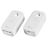 TP-Link Kit Gigabit Powerline Passthrough cu 3 Porturi AV1300, TL- PA8033P KIT, Standarde si Protocoale:  HomePlug AV1.1, HomePlug AV2.0,IEEE 1901,IEEE 802.3,IEEE 802.3x, IEEE 802.3u, IEEE 802.3ab, Interfata: 3 x 10/100/1000 RJ45, 1 x priza alimentare, Consum: Max 5.5W, Dimensiuni: 131 x 71x 42 mm