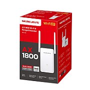 MERCUSYS Mercusys Ax1800 Wi-Fi Range Extender ME70X Dual-Band, Standarde Wireless: IEEE 802.11a/n/ac/ax 5GHz, IEEE 802.11b/g/n/ax 2.4GHz, Viteza wireless: 574 Mbps at 2.4GHz, 1201 Mbps at 5GHz, Interfata: 1 x Gigabit Ethernet Port, 2 x Antene externe, Consum: 13W, Dimensiuni:  138.6 × 100.3 × 68.4 mm.