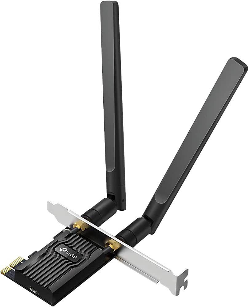 ADAPTOR RETEA TP-LINK AX1800, extern wireless 2.4 GHz | 5 GHz, PCI-E port, 1800 Mbps, WI-FI 6 si Bluetooth 5.2, antena externa x 2,  Archer TX20E  (include TV 0.18lei)
