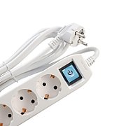 PRELUNGITOR SPACER, Schuko x 3, conectare prin Schuko (T),Type-C x1,  USB x 1, cablu 4.5m, 16 A, max. 3500W, protectie supratensiune, Alb-Gri,  PP-3-45-TC-USB  (include TV 0.8lei)