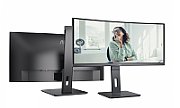Monitor 34 inch LED AOC CU34P3CV 3440 x 1440 pixeli, 100 Hz, 4 ms, Negru