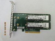 Low Profile PCIe Riser Card supports 2 M.2 Module (Retail)