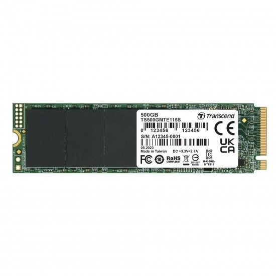 Transcend TRANSCEND 500GB SSD internal M.2 2280 PCIe Gen3x4 NVMe TLC DRAM-less