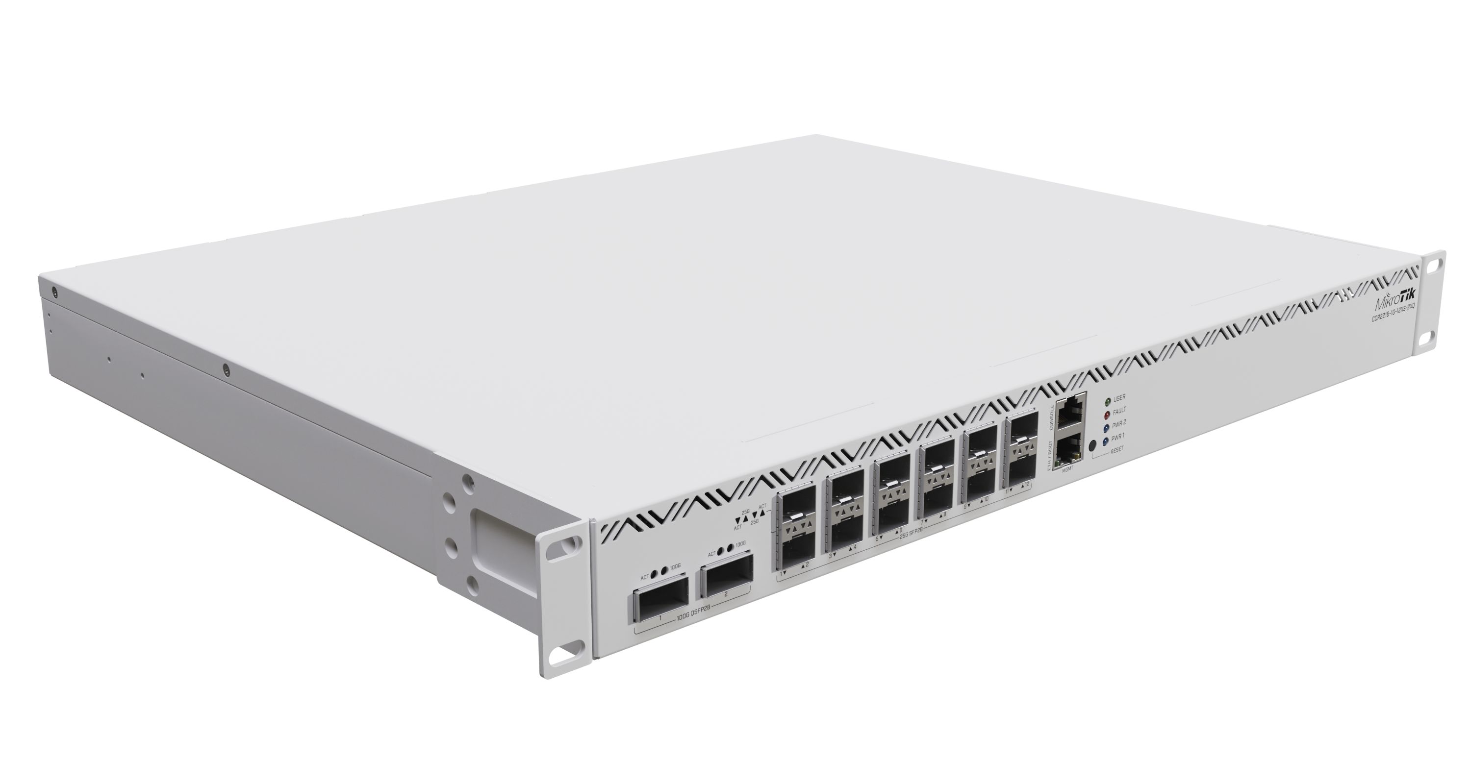 MikroTik MIKROTIK CCR2216-1G-12XS-2XQ Router 12x SFP28 2x QSFP28 1x RJ45 1000Mb/s 2x M.2 SATA