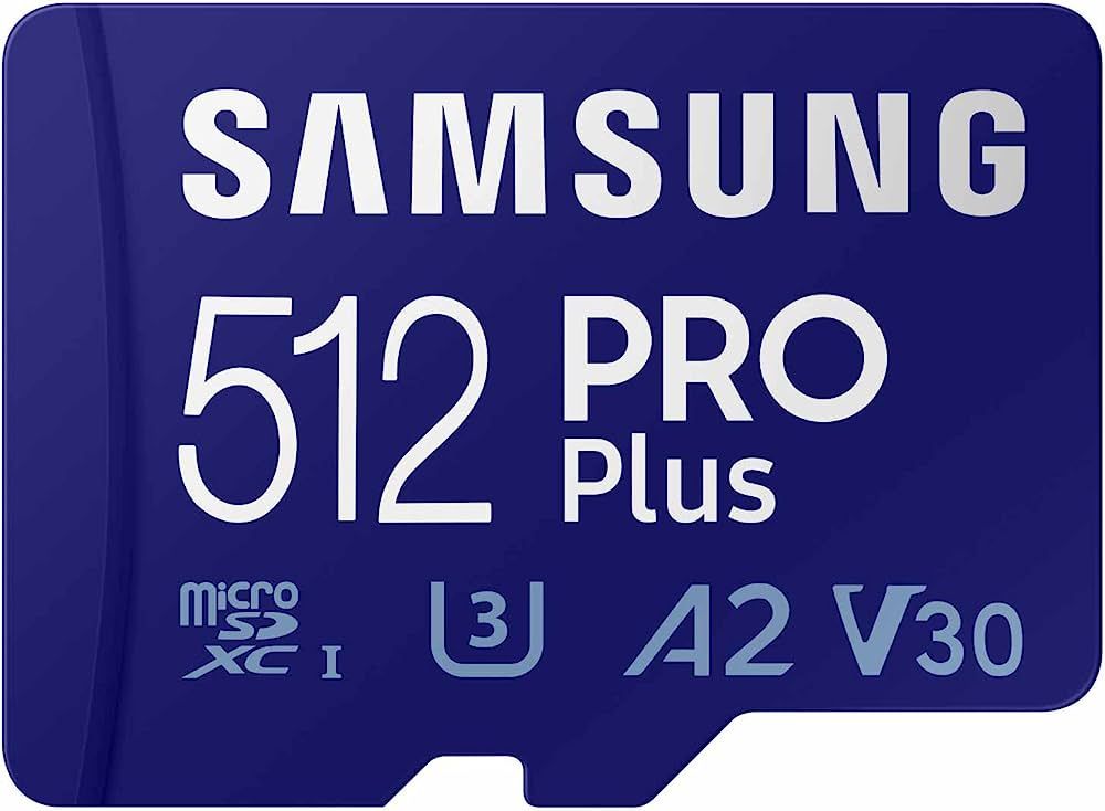 SAMSUNG PRO Plus 512GB microSD UHS-I U3 Full HD 4K UHD 180MB/s Read 130MB/s Write Memory Card Incl. SD-Adapter 2023