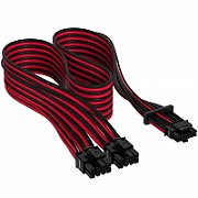 Cablu premium 12+4pin, PCIe Gen 5, 12VHPWR, 600W, Type 4, fire invelite individual, Rosu/Negru