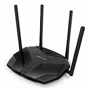MERCUSYS Mercusys MR60X Dual-Band WiFi 6 Router (AX15000), Standarde wireless: Wi-Fi 802.11ax / ac / a / b / g / n, Viteza wireless:   1201 Mbps (5 GHz) + 300 Mbps (2.4 GHz), Interfata:   1 × Port WAN Gigabit + 3 porturi Gigabit LAN, 4 x Antene externe de 5dBi.