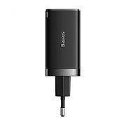 INCARCATOR RETEA Baseus GaN5 PRO, Quick Charge 65W, 2 x USB Type-C Output 5V/3A, 1 x USB, include cablu USB Type-C la USB Type-C 100W lungime 1m, negru  CCGP120201  (include TV 0.75lei) - 6932172617523