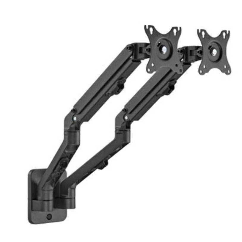 SUPORT de perete GEMBIRD, pt 2 TV/monitor plat, diag. max 17  - 27 , rotatie, inclinare, pliere, 2 ~ 7 kg,  MA-WA2-01 