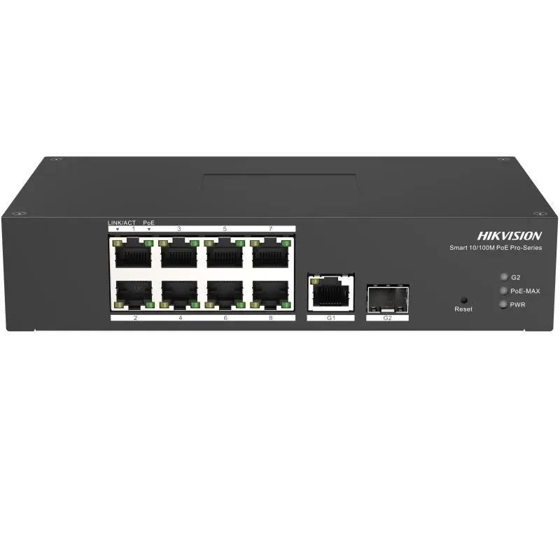 Switch Hikvision DS-3T1310P-SI/HS, 8 porturi 10 / 100 Mbps