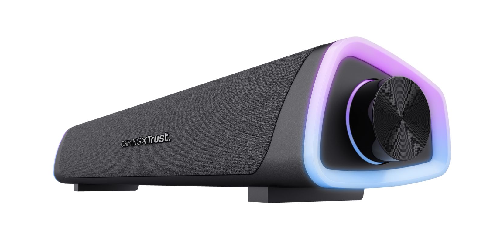 Soundbar Trust GXT 620 Axon, puetere (RMS) 6W, frecventa 20 Hz - 20.000 Hz, audio input 3.5mm (1.4m), iluminare RGB, alimentare prin USB,  negru
