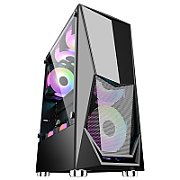  Case DK-3(ATX) BLACK, FRONT PANEL:METAL MESH COVER LEFT SIDE PANEL:TEMPERED GLASS 
