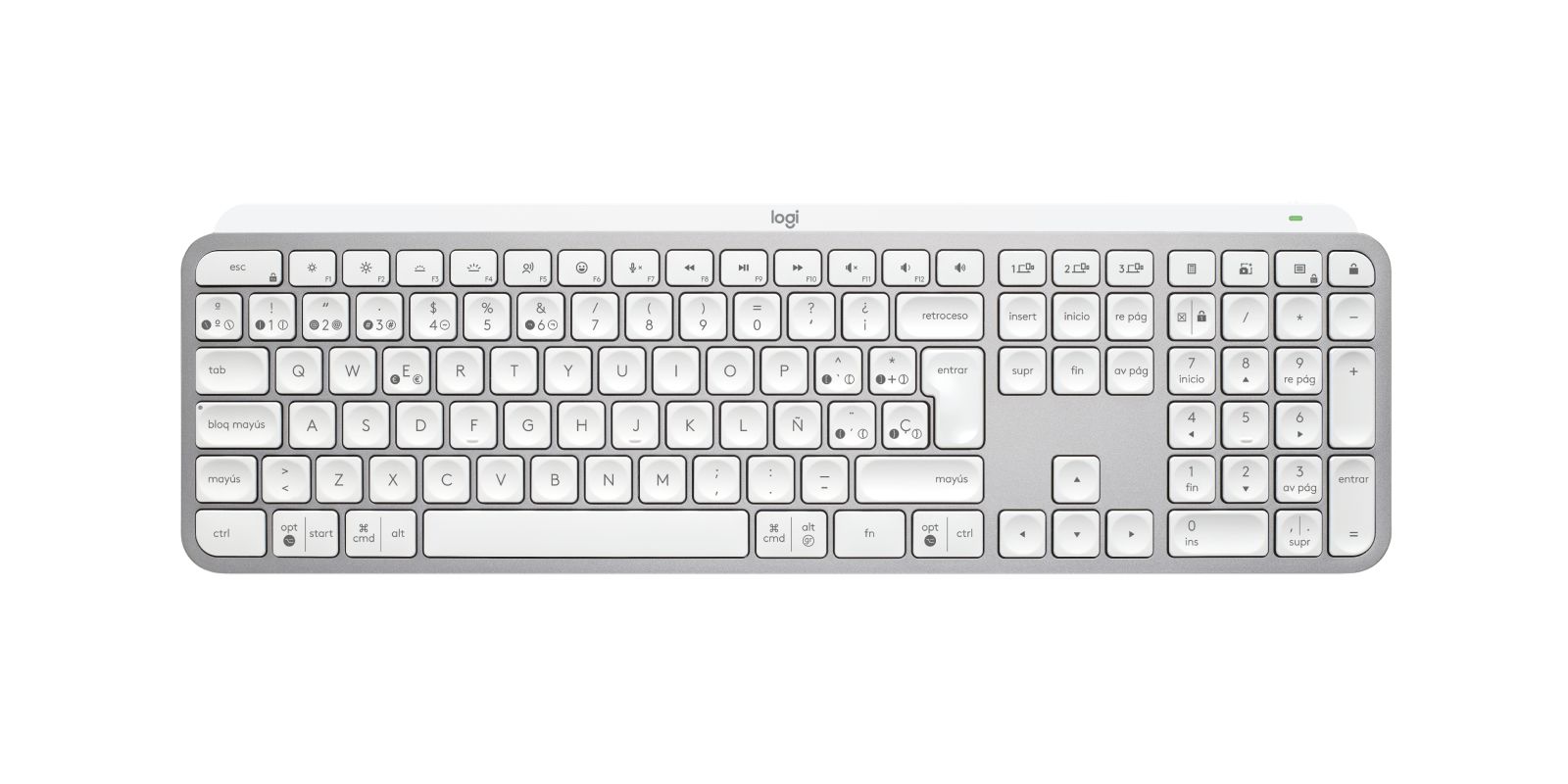LOGITECH MX Keys S - PALE GREY - (US) INTL - BT - N/A - INTNL-973