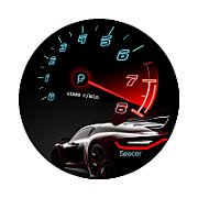 Covor pentru scaun gaming SPACER, protectie parchet, cauciuc si material textil, 1200 x 3mm, rotund, DRAGON  SPFP-DRAGON-120 