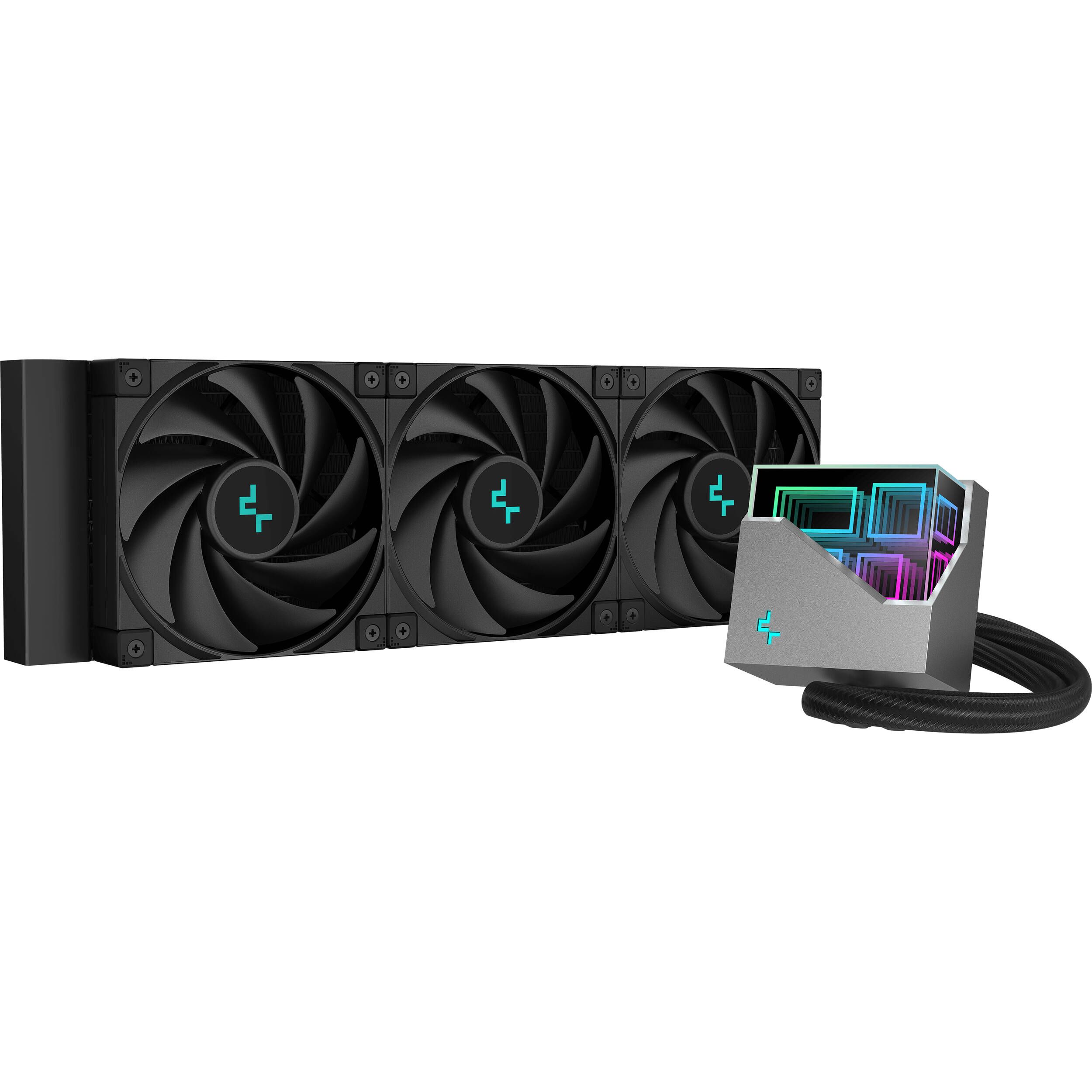 COOLERE  DeepCool  LT720  skt. Universal racire lichid, 3x vent. 120mm, 2250 rpm, negru, RGB,  R-LT720-BKAMNF-G-1  (timbru verde 2.00 lei)