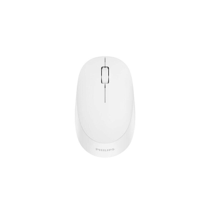 Mouse Philips SPK7307WL, wireless, 2.4GHz, optic, 3 butoane, 1600 DPI, silent, ambidextru, alb