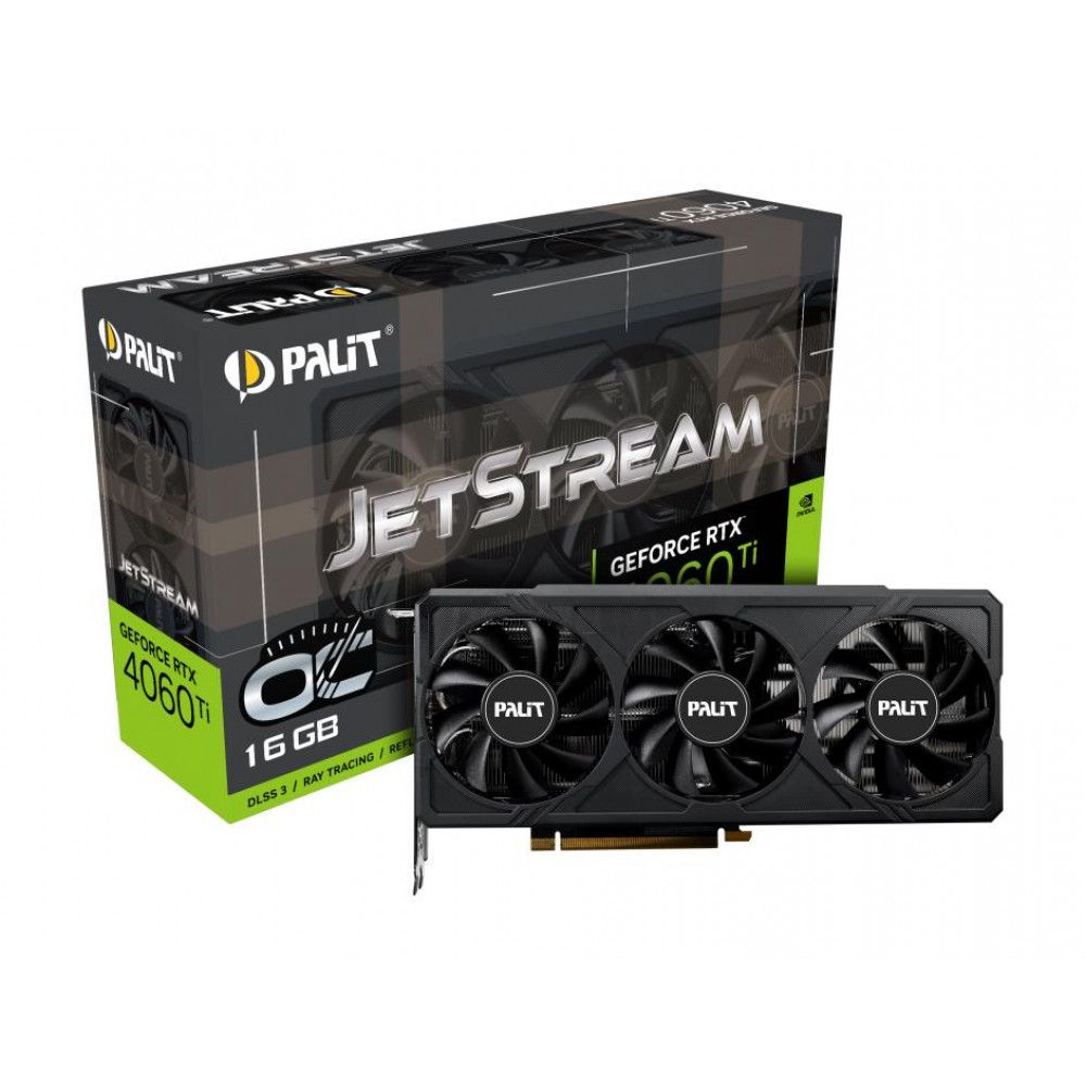 Placa video PALIT GeForce RTX 4060 Ti JetStream OC 16 GB GDDR6 128 bit