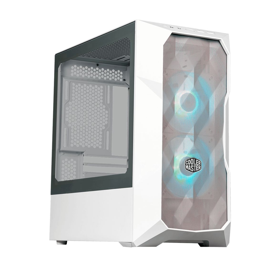 CARCASE Cooler Master TD300 Mesh White, M-ATX,U3*2,ARGB Hub*1,Front PWM ARGB fan*2,White TG,  TD300-WGNN-S00  (timbru verde 0.19 lei)