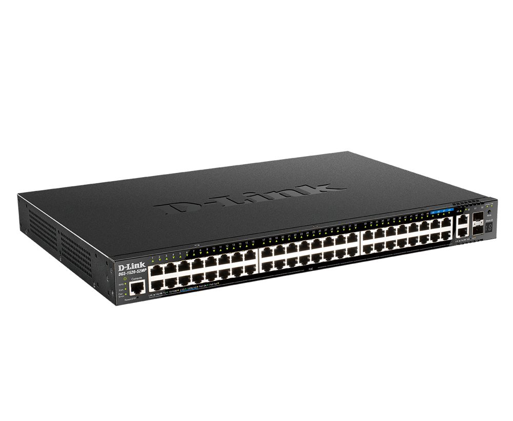 Switch D-Link DGS-1520-52MP, 44 porturi 100 / 1000 / 10000 MBs