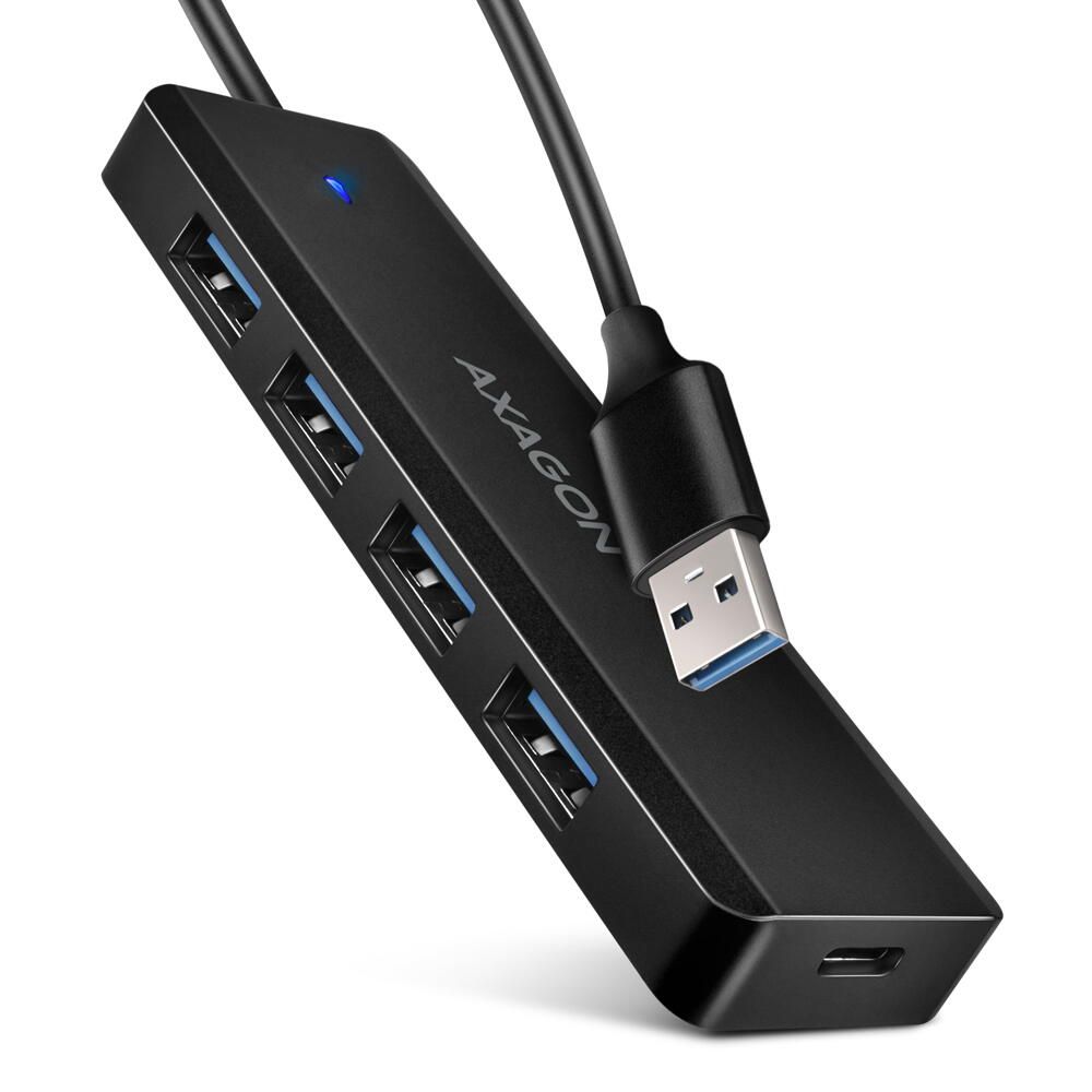HUE-C1A, 4x USB 3.2 Gen 1, USB-C, 0.2m, USB Type-A, Negru