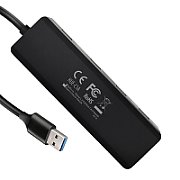 HUE-C1A, 4x USB 3.2 Gen 1, USB-C, 0.2m, USB Type-A, Negru