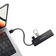 HUE-C1A, 4x USB 3.2 Gen 1, USB-C, 0.2m, USB Type-A, Negru