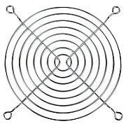 Grila ventiator ARCTIC, pentru orice ventilator PC 120 mm, oțel cromat, Argintiu